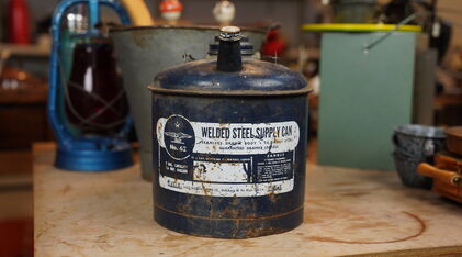 画像37168：Vintage Oil can Eagle/ビンテージ オイル缶 青