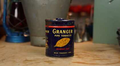 画像37172：Vintage Tin can（GRANGER）/ビンテージ 缶 紺